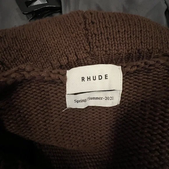 RHUDE Brown Cashmere Hoodie